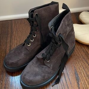 Brown Lace Up Combat boots